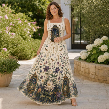 Wearable Folklore Symbolic Maxi Dress👗