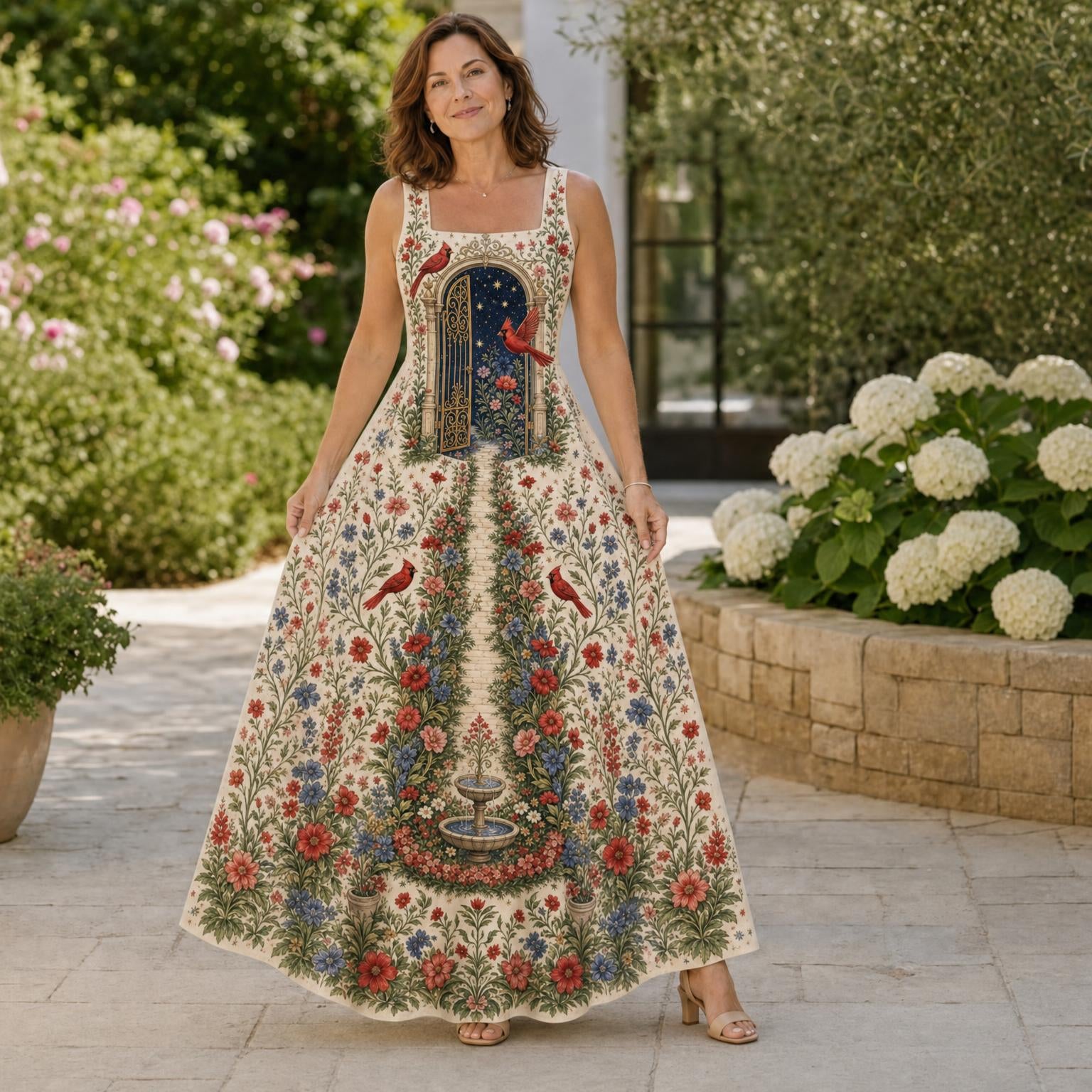 Wearable Folklore Symbolic Maxi Dress👗