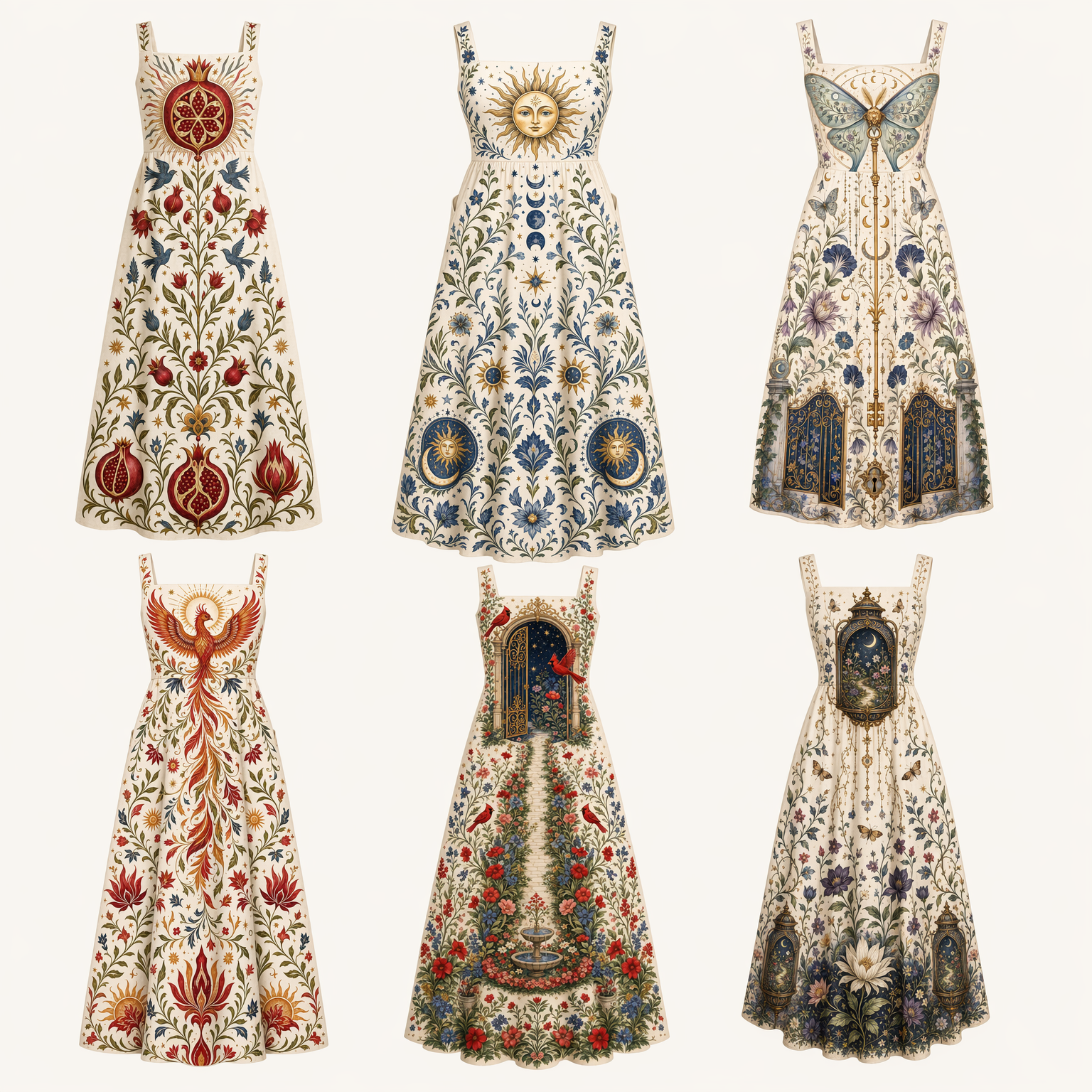 Wearable Folklore Symbolic Maxi Dress👗