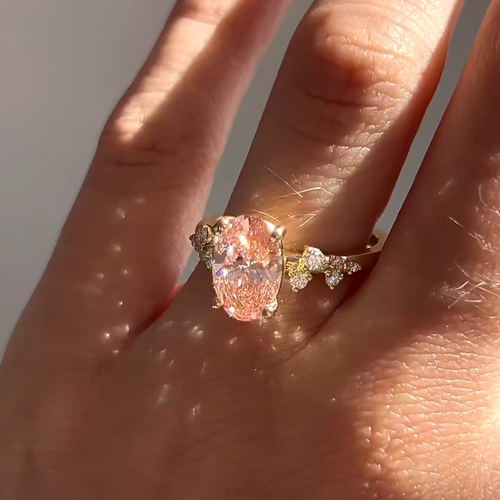 Padparadscha-Inspired Sunset Glow Ring🌄