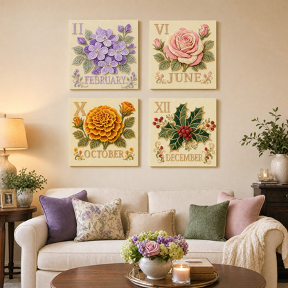 Birth Month Flower Pearl Painting Kit✨