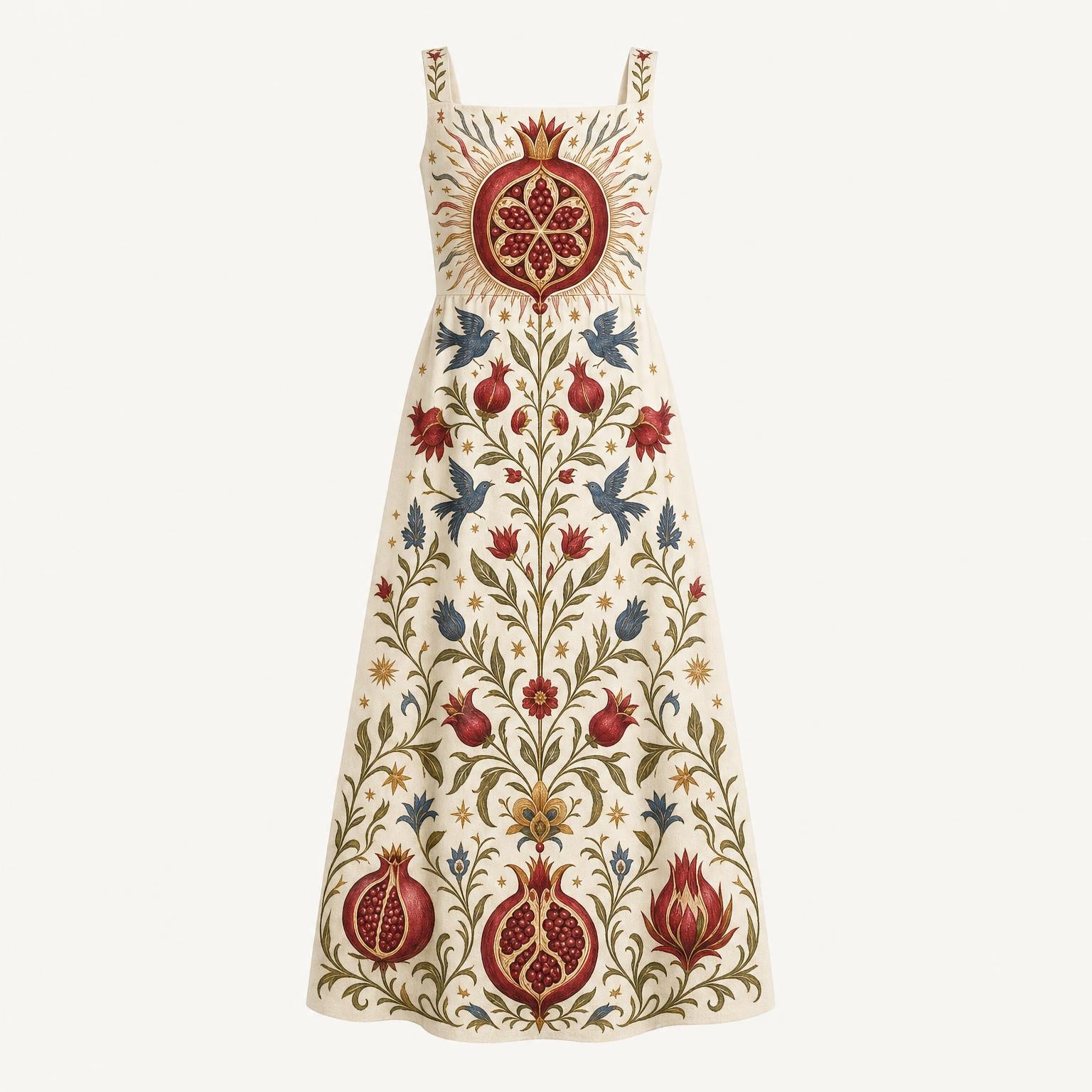 Wearable Folklore Symbolic Maxi Dress👗