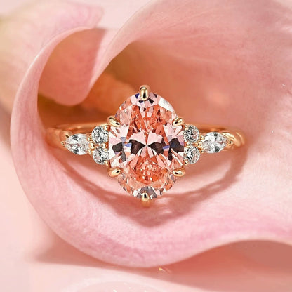 Padparadscha-Inspired Sunset Glow Ring🌄
