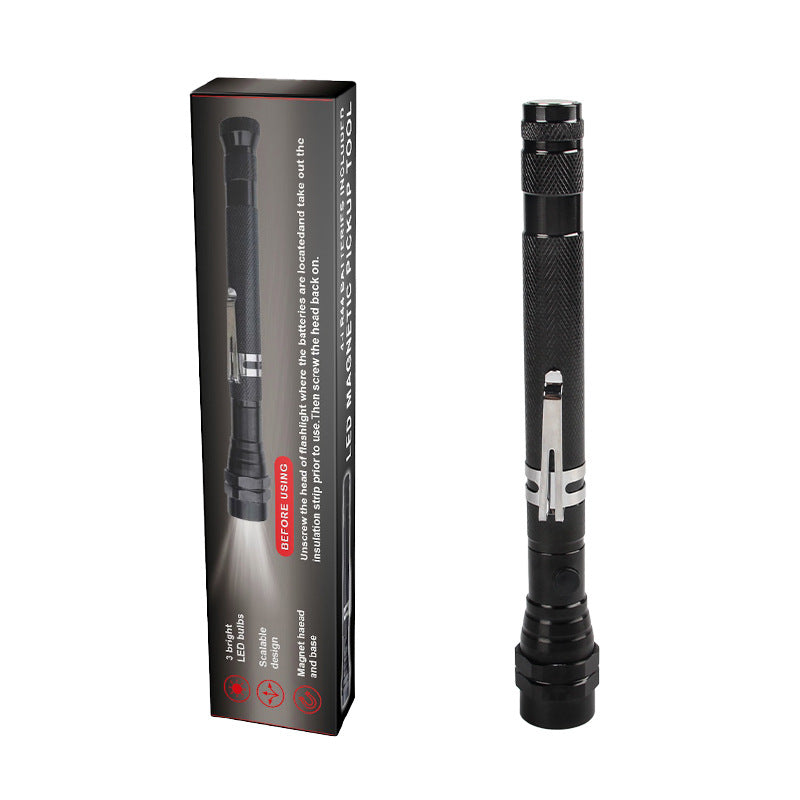 🔦50% OFF!🏕️Multifunctional Magnetic Telescopic Flashlight – Extendable, 360° Gooseneck, Super Bright 🛠️