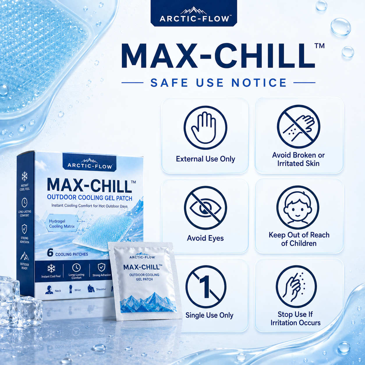 MAX-CHILL™ Outdoor Cooling Gel Patch