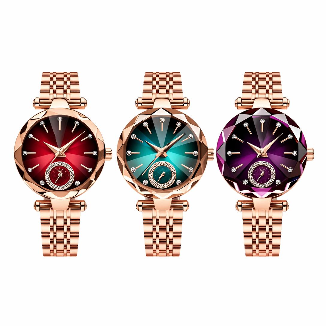 🌟Women's Luxury Shiny Waterproof Stainless Steel Watch