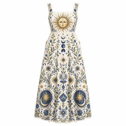 Wearable Folklore Symbolic Maxi Dress👗