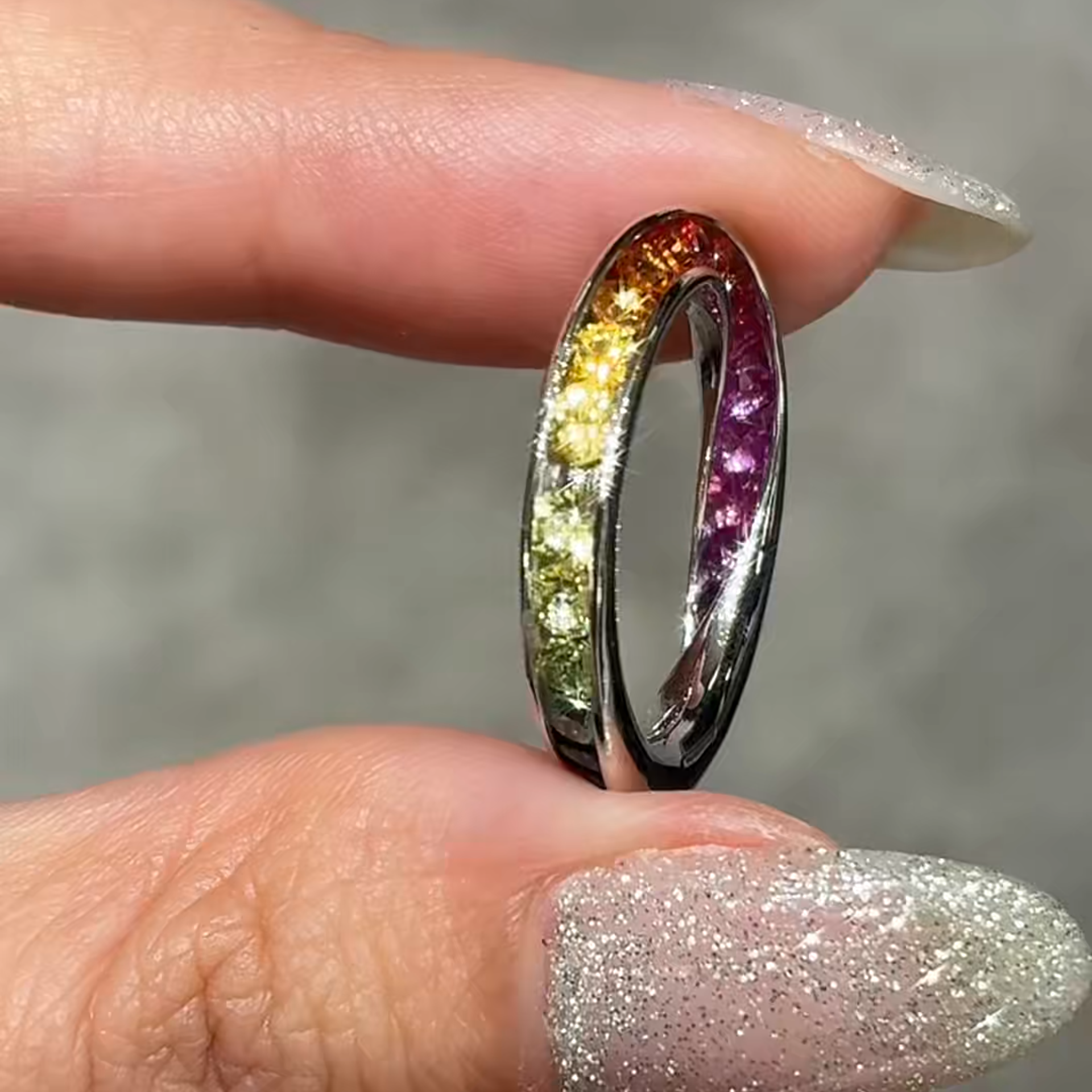 Infinity Rainbow Mobius Ring🌈