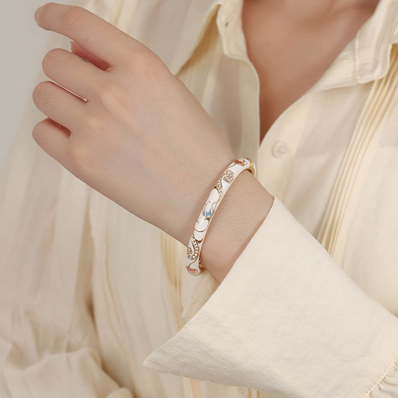 Cloisonne Floral Bangle✨