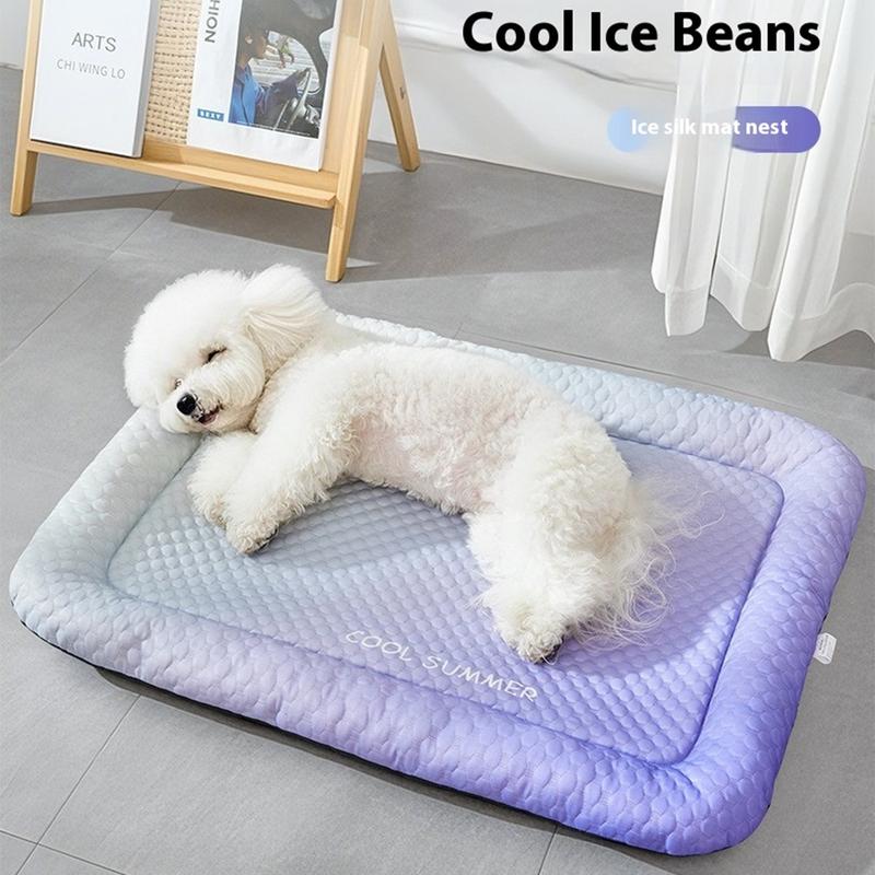 Pet Cooling Pad Mat for Dogs and Cats - Ice Silk Summer Cool Bed Blanket