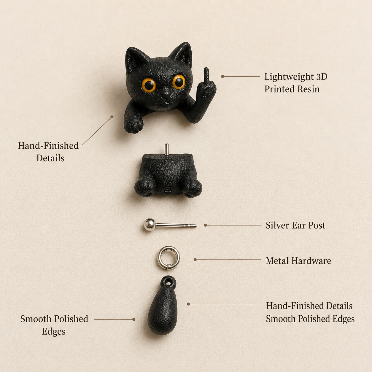 Cheeky Animal Peekaboo Earrings🎃