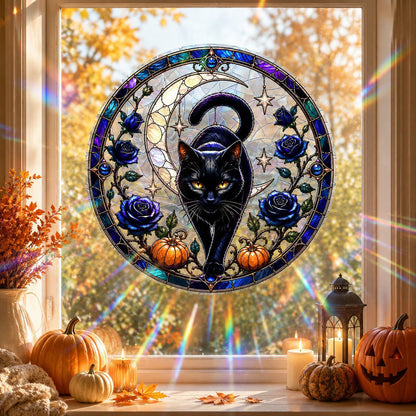 Sunlit Seasons👻 Stained-Glass-Style Window Clings🪟✨