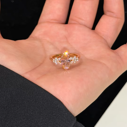 Padparadscha-Inspired Sunset Glow Ring🌄
