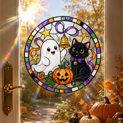Sunlit Seasons👻 Stained-Glass-Style Window Clings🪟✨