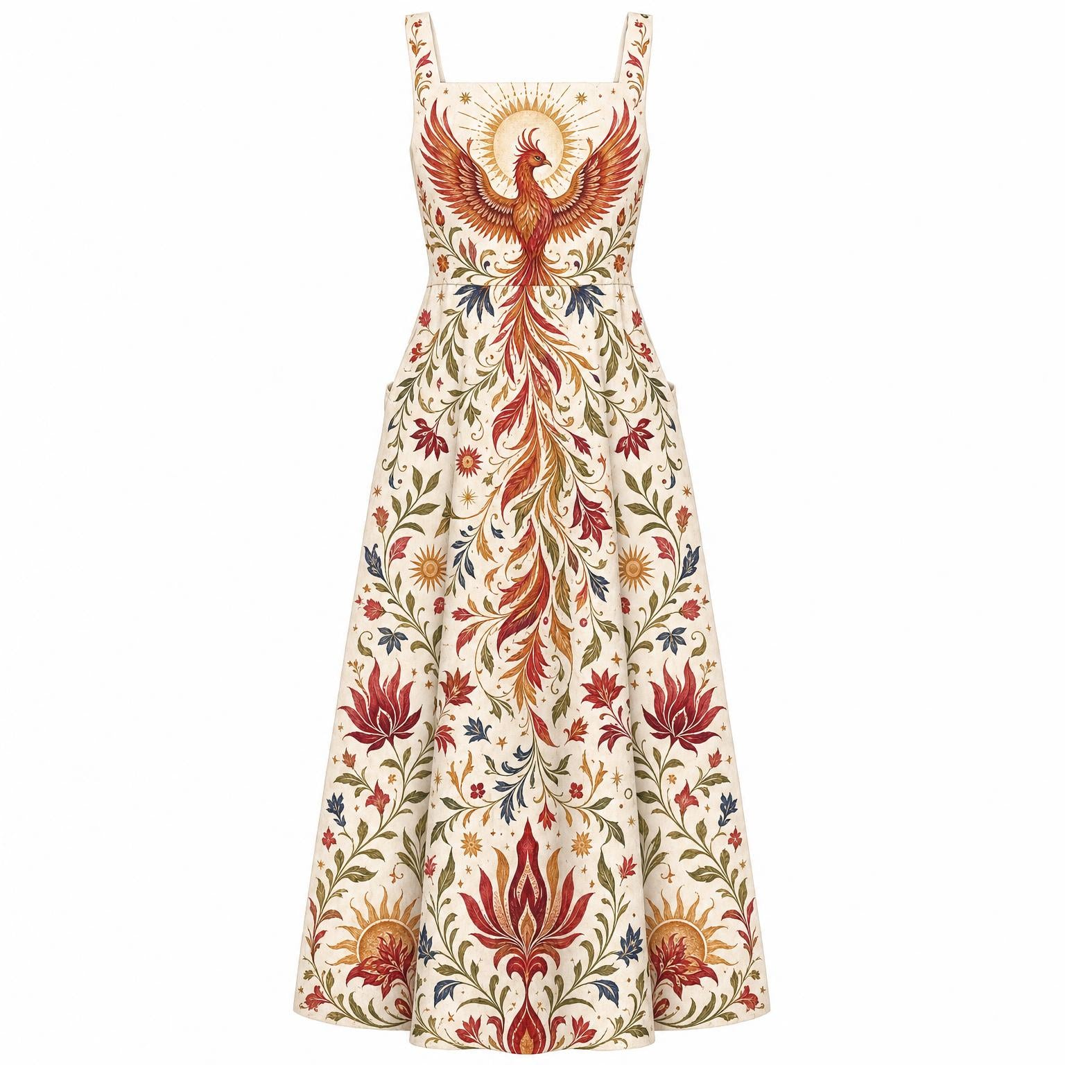 Wearable Folklore Symbolic Maxi Dress👗