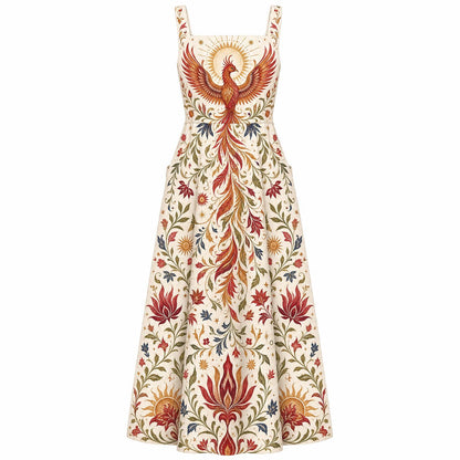 Wearable Folklore Symbolic Maxi Dress👗