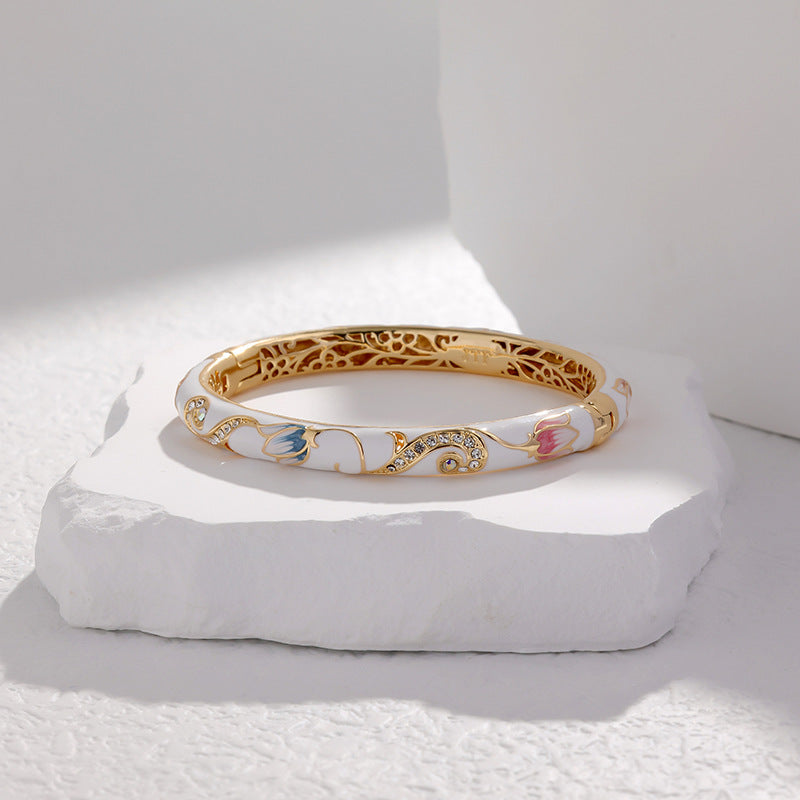 Cloisonne Floral Bangle✨