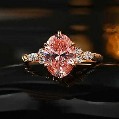 Padparadscha-Inspired Sunset Glow Ring🌄