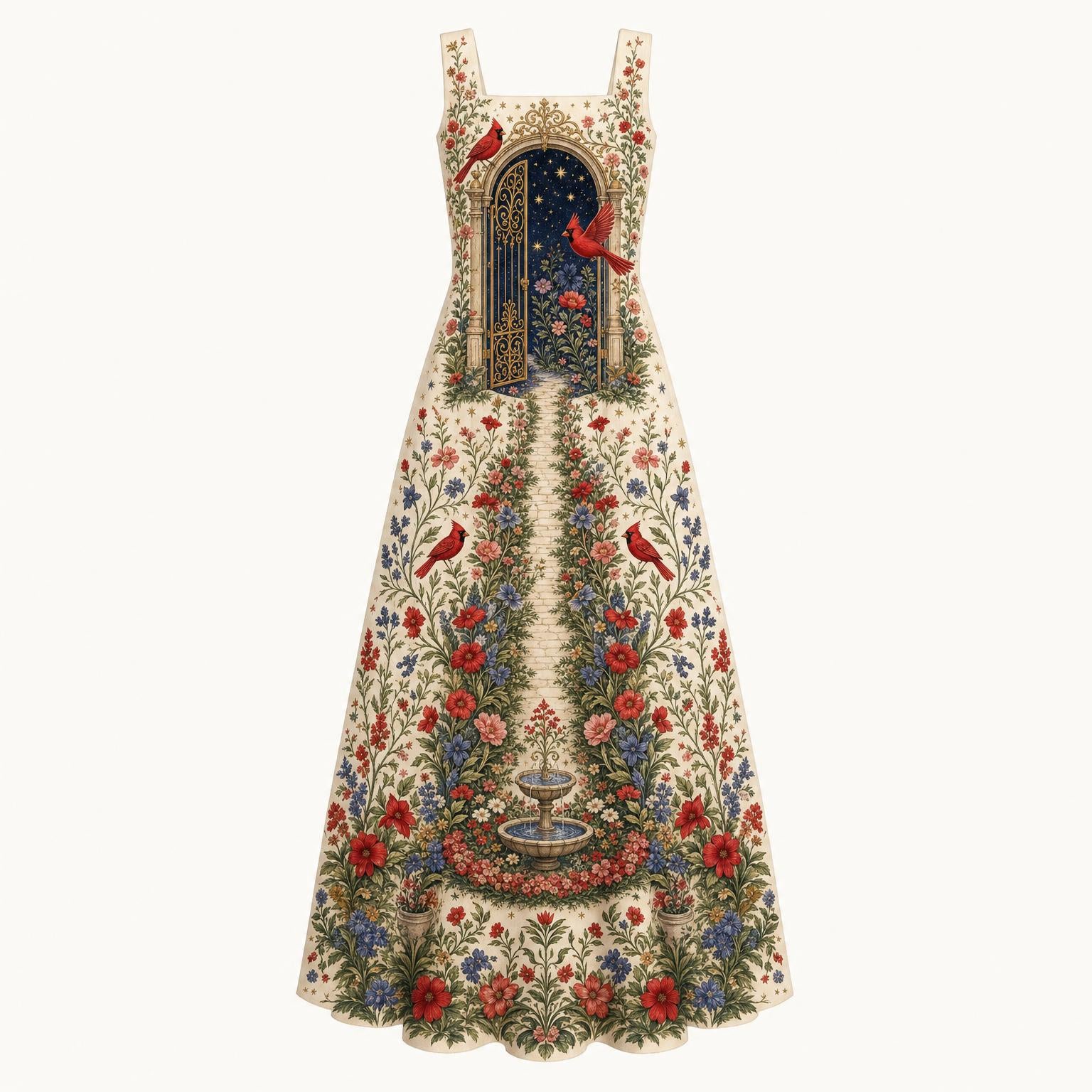 Wearable Folklore Symbolic Maxi Dress👗