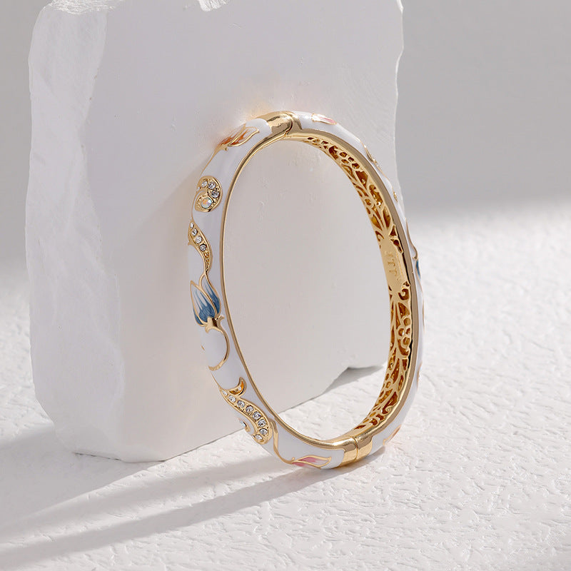 Cloisonne Floral Bangle✨