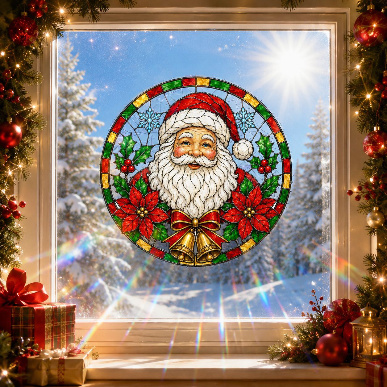 Sunlit Seasons👻 Stained-Glass-Style Window Clings🪟✨