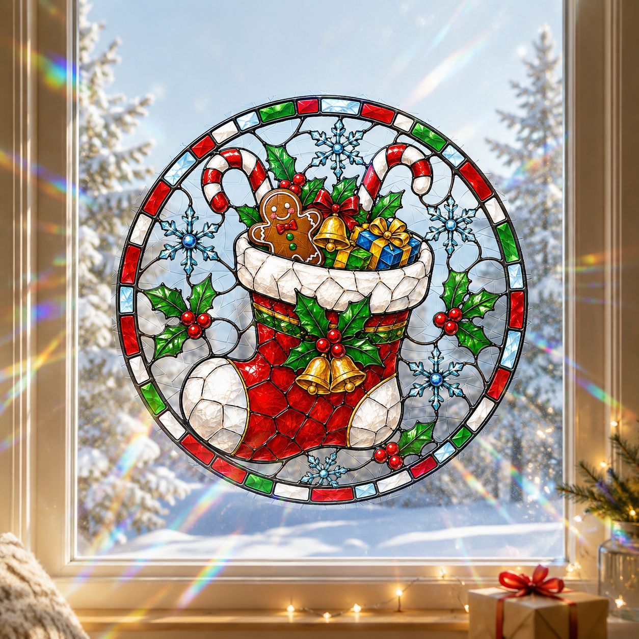 Sunlit Seasons👻 Stained-Glass-Style Window Clings🪟✨