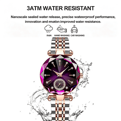 🌟Women's Luxury Shiny Waterproof Stainless Steel Watch