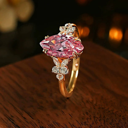 Padparadscha-Inspired Sunset Glow Ring🌄