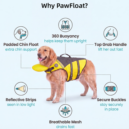 PawFloat-Dog Life Jacket With Head Rest🐶