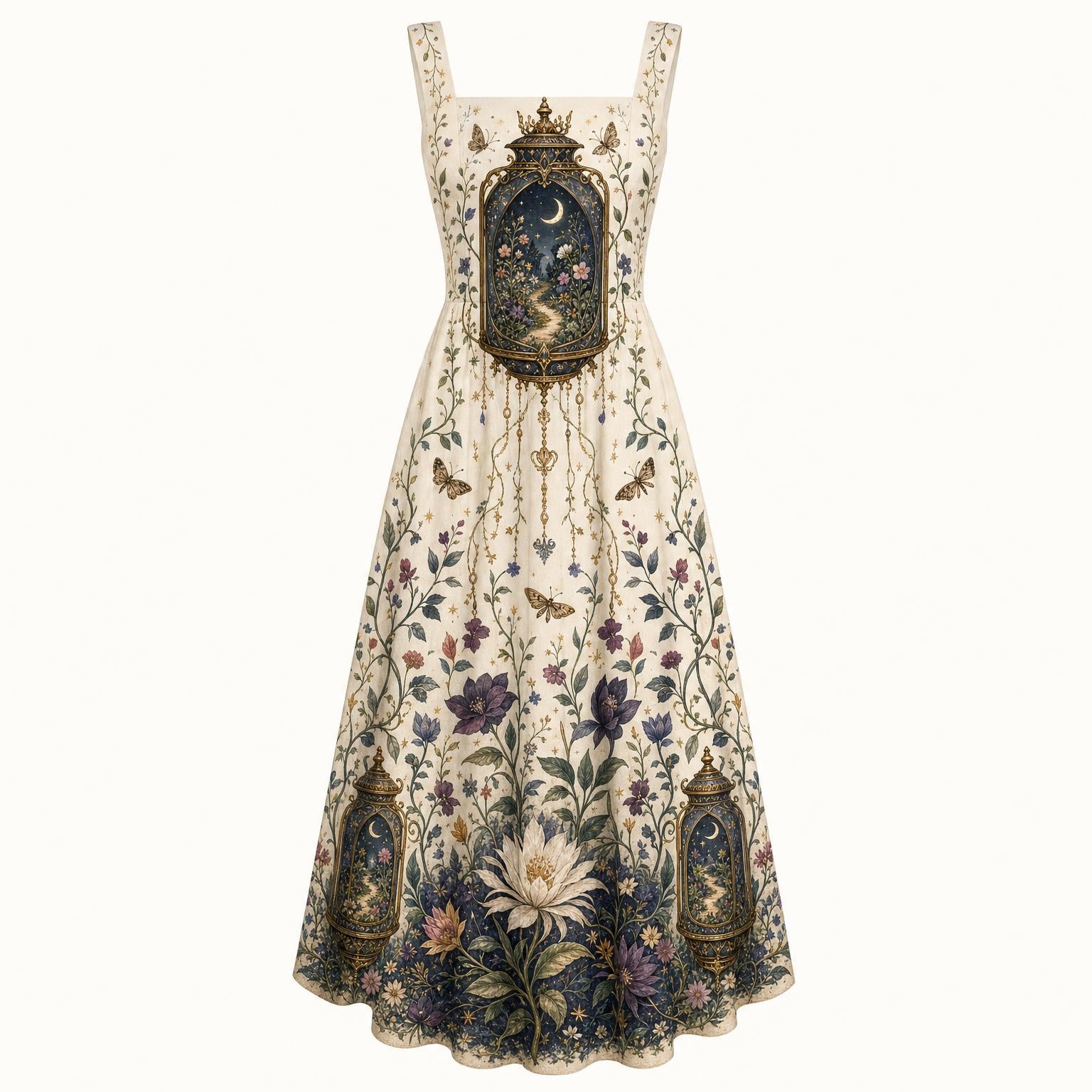 Wearable Folklore Symbolic Maxi Dress👗