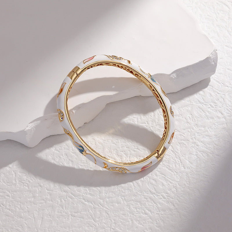 Cloisonne Floral Bangle✨