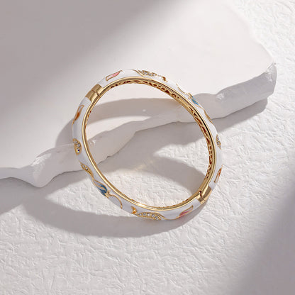 Cloisonne Floral Bangle✨