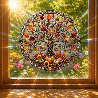 Sunlit Seasons👻 Stained-Glass-Style Window Clings🪟✨