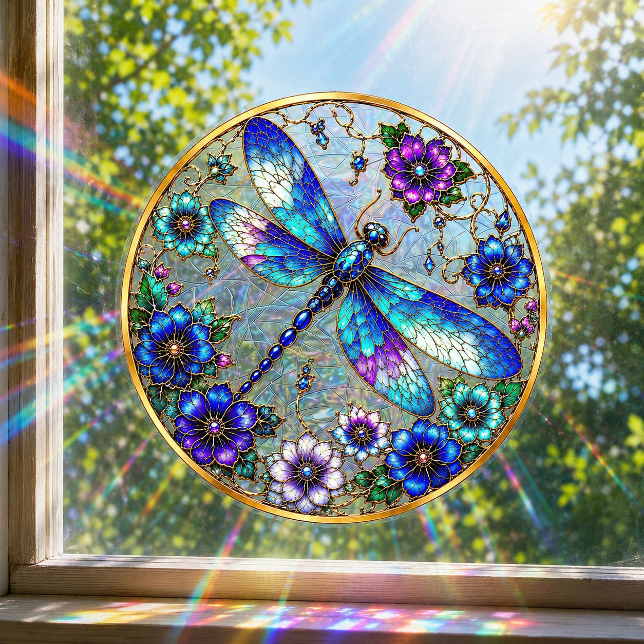 Sunlit Seasons👻 Stained-Glass-Style Window Clings🪟✨