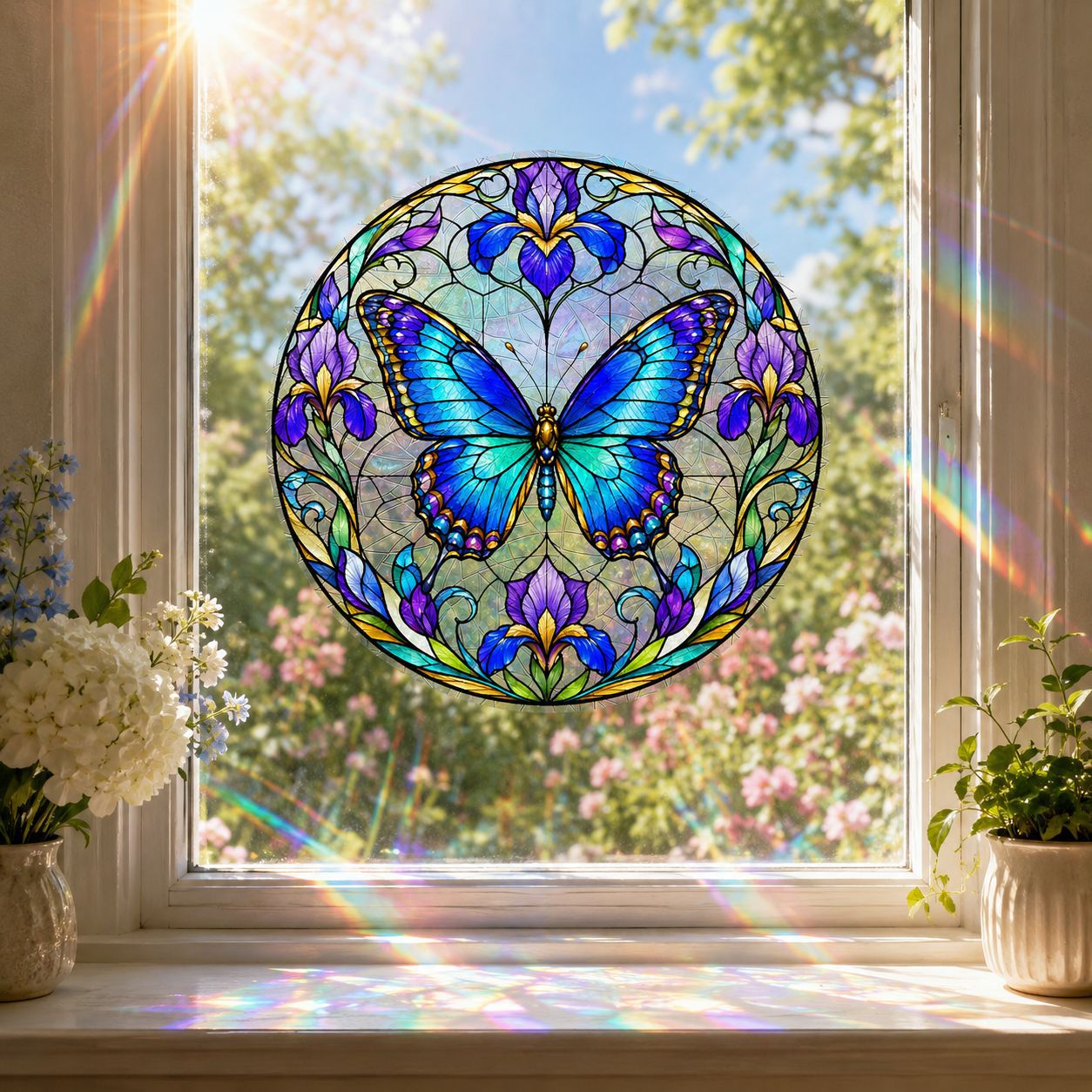 Sunlit Seasons👻 Stained-Glass-Style Window Clings🪟✨