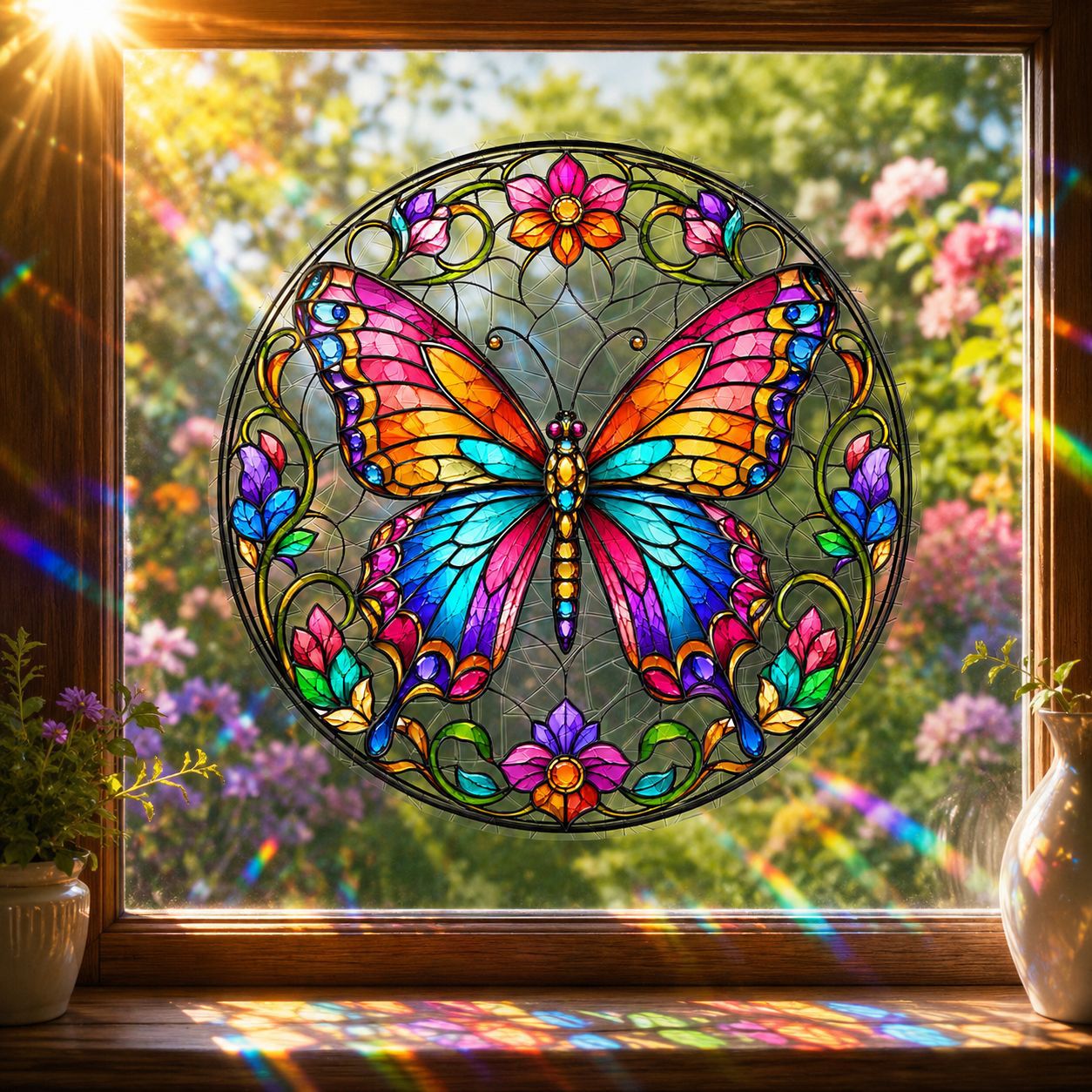 Sunlit Seasons👻 Stained-Glass-Style Window Clings🪟✨