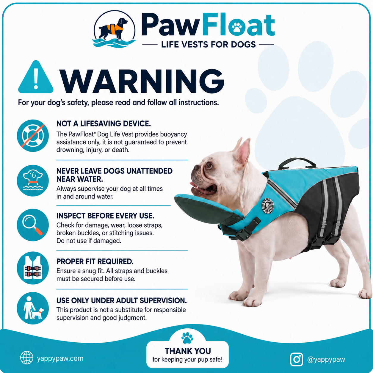 PawFloat-Dog Life Jacket With Head Rest🐶