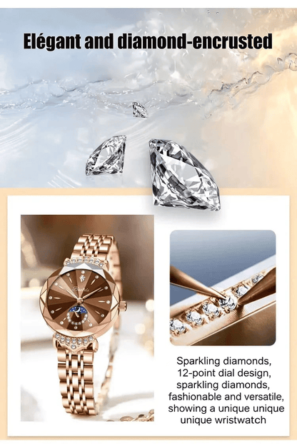 🌟Women's Luxury Shiny Waterproof Stainless Steel Watch