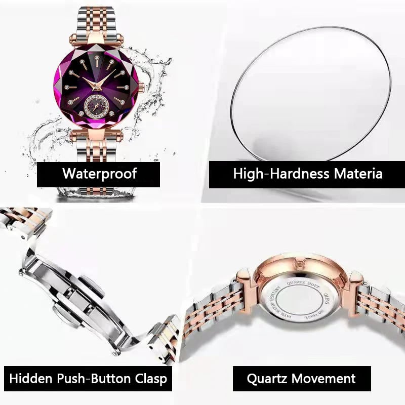 🌟Women's Luxury Shiny Waterproof Stainless Steel Watch