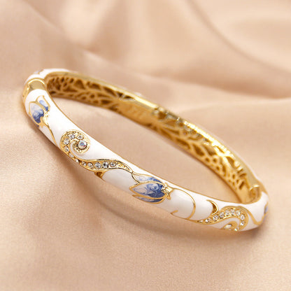 Cloisonne Floral Bangle✨