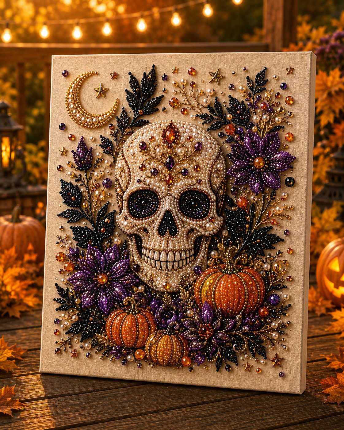 ✨ Halloween Pearl Art DIY Kit – Turn Tiny Pearls into Spooky-Cute Magic👻