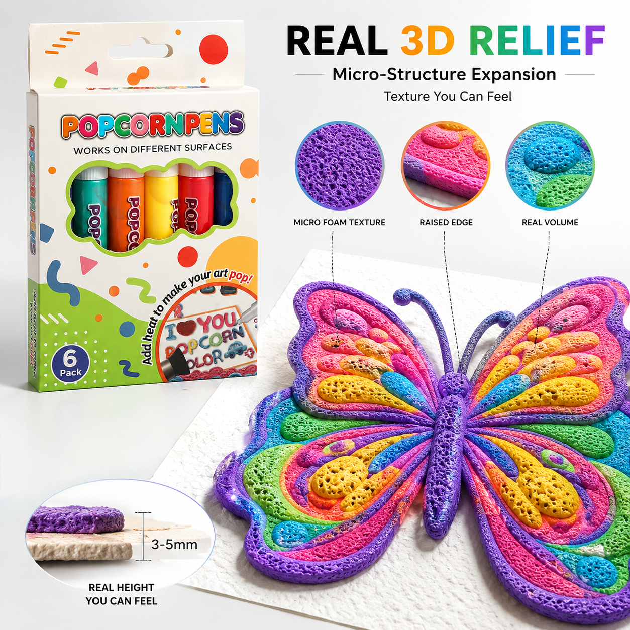 🔥Last Day Promotion 60% OFF丨🖍️3D Relief Art Pen – Turn Flat Drawings Into Touchable 3D Art🪄