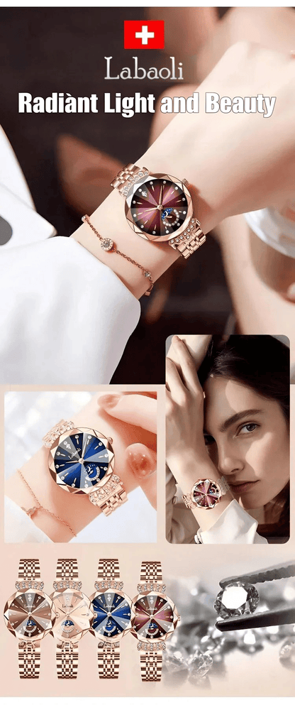 🌟Women's Luxury Shiny Waterproof Stainless Steel Watch