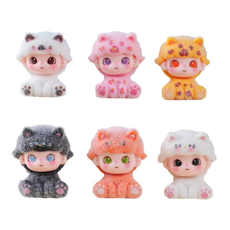 🐱Tiny Paws Flocked Kitty Mini Figurines🔥