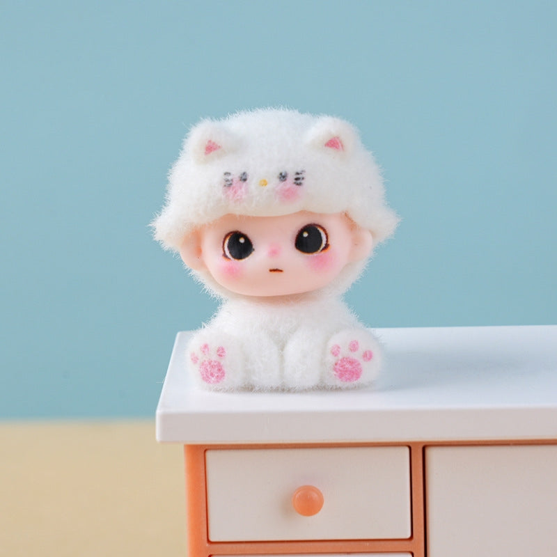 🐱Tiny Paws Flocked Kitty Mini Figurines🔥