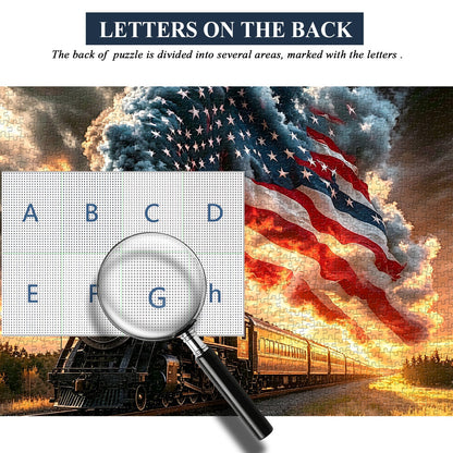 Western Sunset Train Jigsaw Puzzle 1000 Pieces