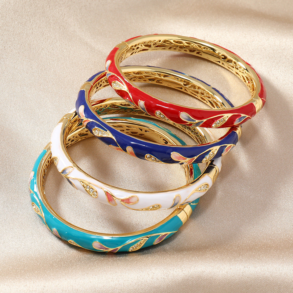 Cloisonne Floral Bangle✨