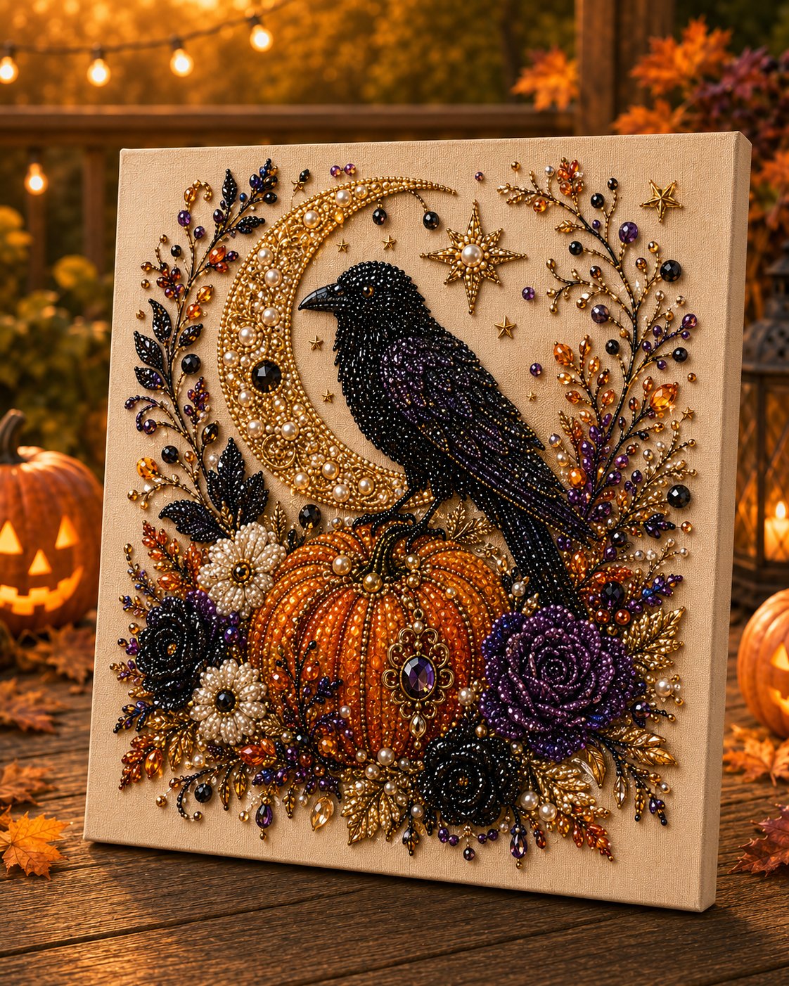 ✨ Halloween Pearl Art DIY Kit – Turn Tiny Pearls into Spooky-Cute Magic👻