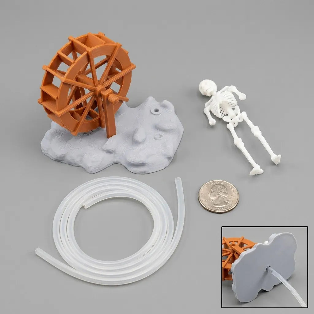 🌊Funny Skeleton Water Wheel Aquarium Ornament