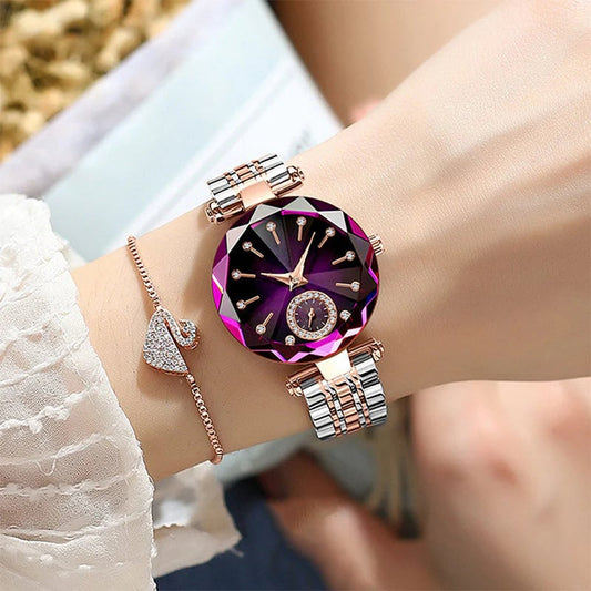 🌟Women's Luxury Shiny Waterproof Stainless Steel Watch